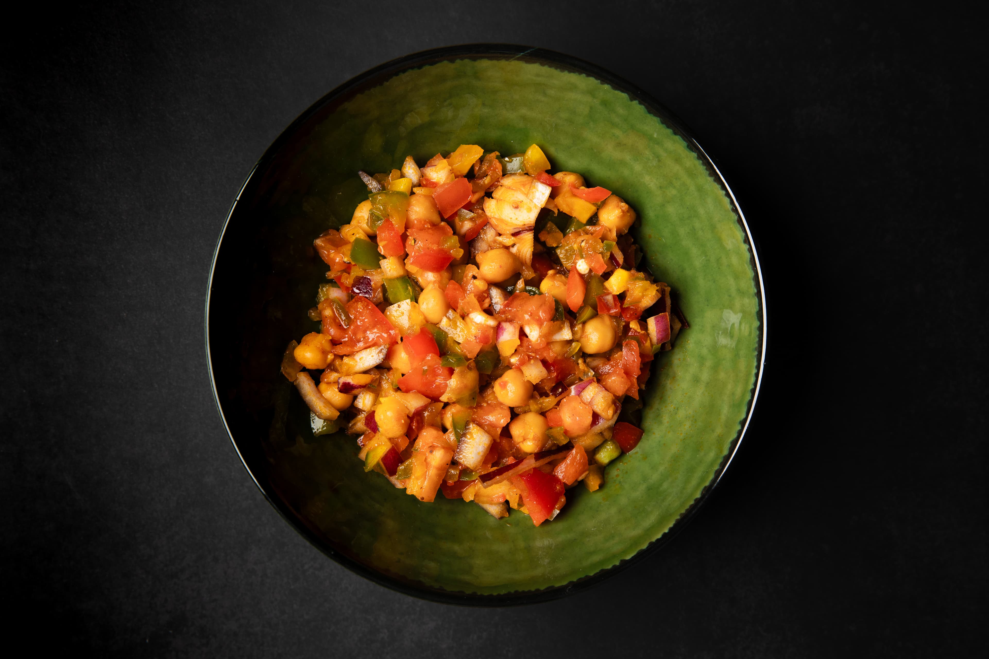 Golden spiced chickpea salad