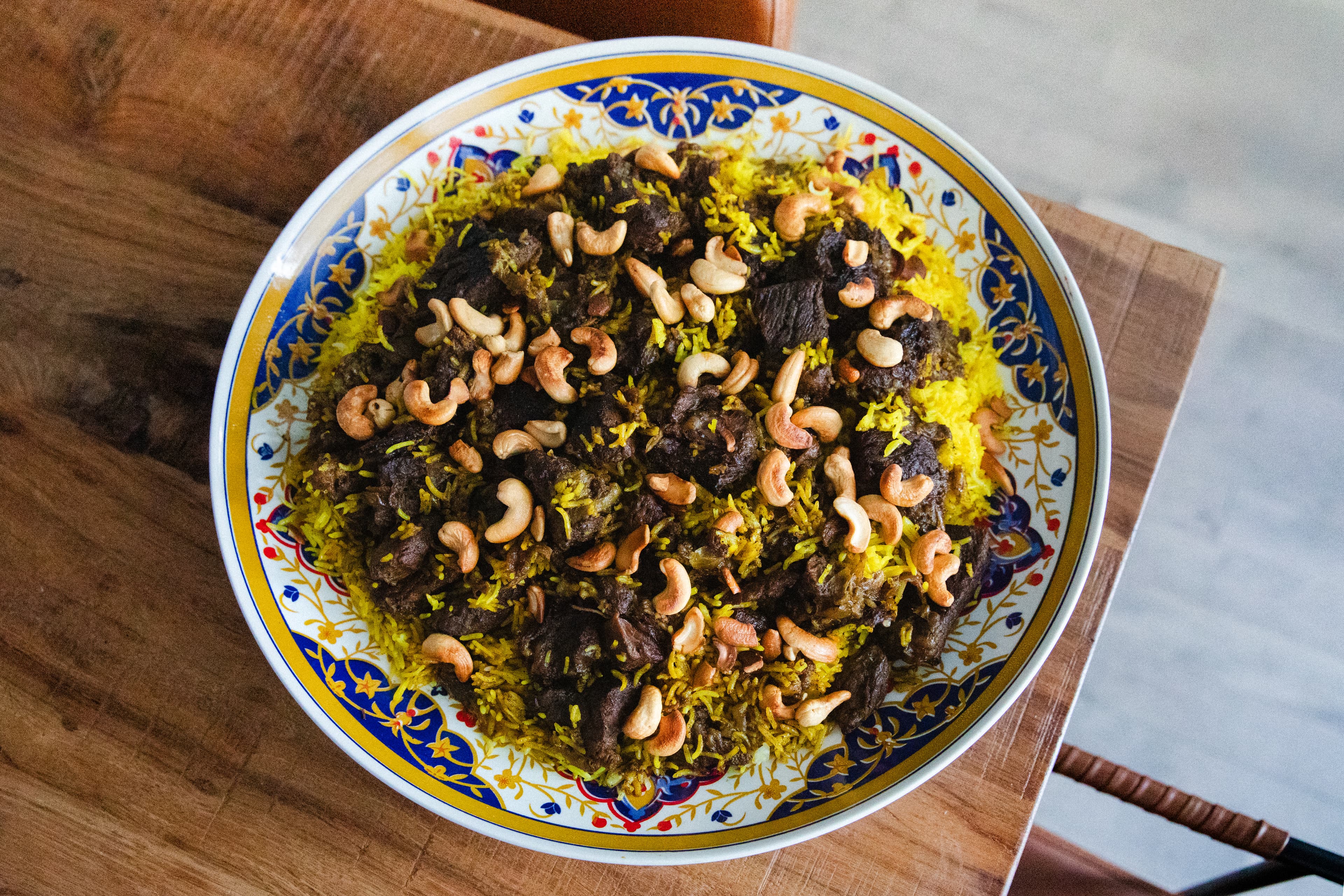 Caramelized Onion Saffron Beef Bowl