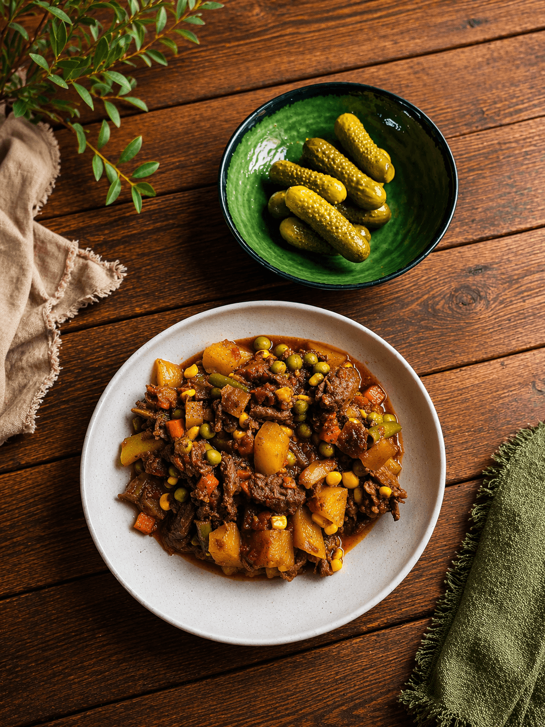 Rustic Braised Beef & Garden Vegetables